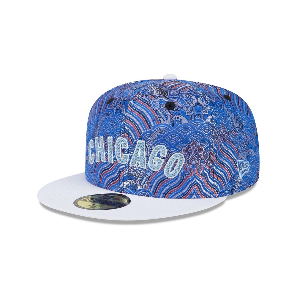 New Era Chicago Cubs Wave Fill 59FIFTY Fitted Hat - Size 7 1/4